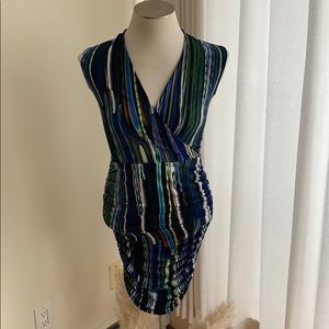 Multi colored wrap dress